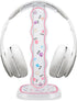 CamyCosy Headphone Stand Gaming Headset Holder for Desk, Clear Tulip Flowers Pattern Cellphone Stand for All Headphones