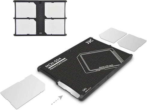 4 Slots Ultra-Thin SD Card Holder Case, Lightweight Portable Organizer for SD, SDHC, SDXC Memory Cards