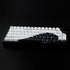 Tsungup PBT Keycaps, White & Black Topographic 128 Keys Shine Through Side Printed Keycaps 75 Percent for Gateron MX