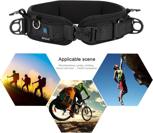PULUZ Multi-Function Camera Waist Belt for SLR/DSLR, Adjustable Strap with Hook for Outdoor Photography Accessories