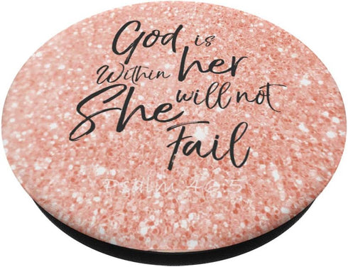 God is Within Her Christian Woman Gift Bible Verse Universe PopSockets PopGrip: Swappable Grip for Phones & Tablets