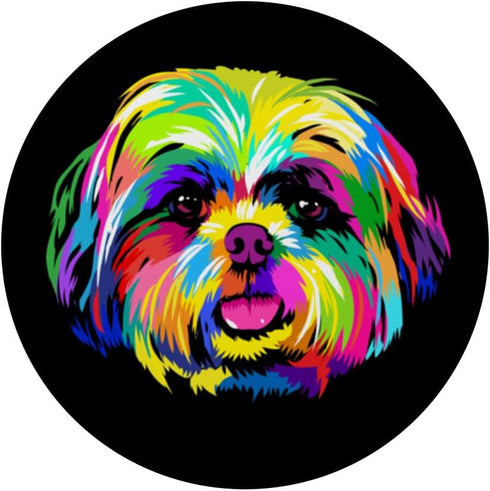 Funny Mother's Day Gift, I Love My SHIH TZU Mom Watercolor PopSockets Standard PopGrip