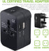 Portable Worldwide Universal Power Adapter Converter, All in One International Wall Charger with USB Ports
