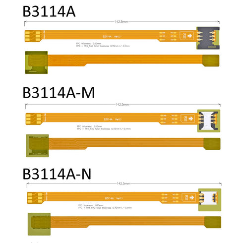 ADTLINK 4, Nano SIM Male to Nano SIM Female FPC Cable for Mobile Phones, GPS, Hard Disk, ROCK Pi Raspberry Pi, MCU