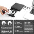 ROOFULL External CD DVD +/-RW Drive, USB 3.0 & USB-C Portable Player, Compatible with Windows, Mac, Linux