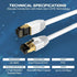 Cables Direct Online Cat8 Red 15FT SFTP Ethernet Patch Cable, 40Gbps 2000Mhz, Shielded Copper RJ45