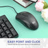 Basic Keyboard and Mouse Rii RK203 Ultra Full Size Slim USB Basic Wired Mouse and Keyboard Combo Set with Number Pad