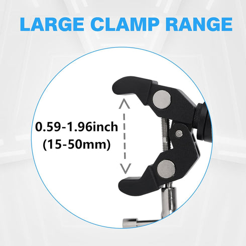 Phone Holder with Clamp for Golf Cart, All Metal Universal Handlebar Mount for Golf, Stroller, Bicycle, Wheelchair