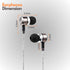 Sephia SP3060 Wired Headphones: HD Bass, Lightweight Aluminum, In-Ear Design, S/M/L Tips, Earphone Case, 3.5mm Cord.