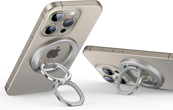 ESR HaloLock Magnetic Phone Ring Holder, Adjustable Stand, Compatible with MagSafe for iPhone 15/14/13/12, Natural