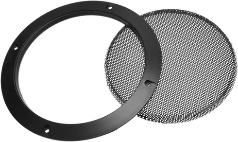 uxcell Speaker Grill Cover 6.5 Inch 184mm Mesh Decorative Circle Subwoofer Guard Protector Black (2pcs)