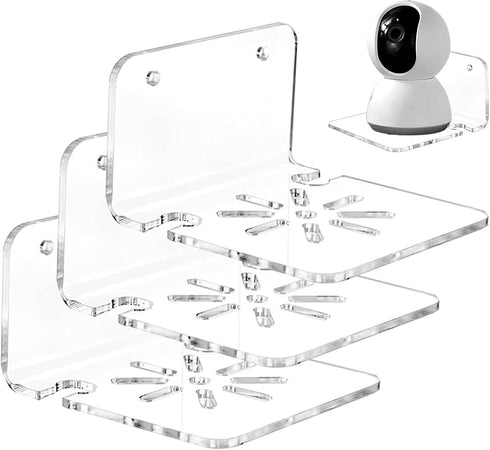 Smidaben 3PCS Acrylic Transparent Floating Wall Bracket, Suitable for Safety Cameras, Speakers, Baby