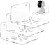 Smidaben 3PCS Acrylic Transparent Floating Wall Bracket, Suitable for Safety Cameras, Speakers, Baby