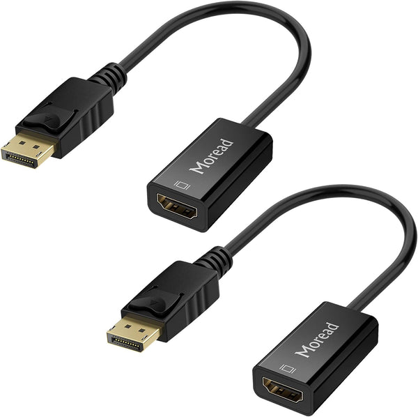 DisplayPort to HDMI Adapter, 2 Pack, Gold-Plated Uni-Directional Converter for HP, Dell, Lenovo