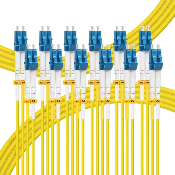 FLYPROFiber- 2M-6Pack LC to LC Single Mode Fiber Patch Cable OS2, SM