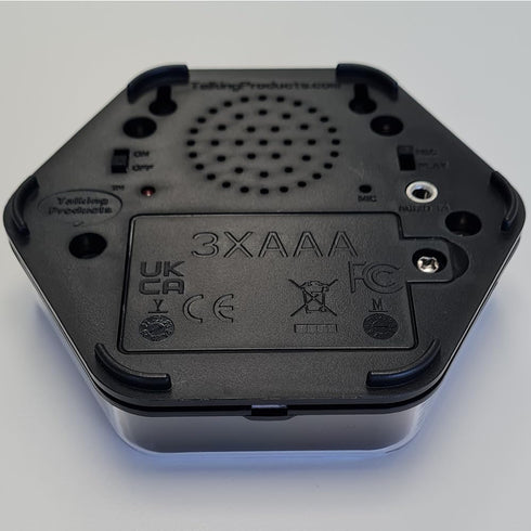 Talking Products Voice Recordable Sound Button, 80 Seconds, Black, Personalised Classroom Buzzer