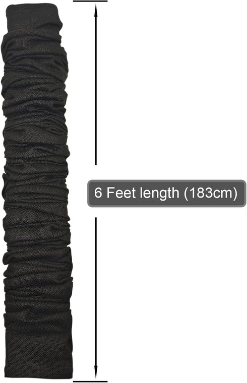 EIFHYT 2 Pack 6Feet Fabric Cord Cover & Chandelier Chain Cover Length for Chandelier Lighting Wires Natural Burlap Easy