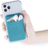 3 Pack Cell Phone Card Holder Pocket for Back of Phone - Stretchy Stick on Wallet for Credit Card ID Case - 2 Black + 1