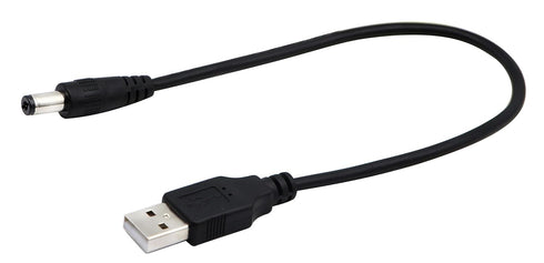 zdyCGTime 2.0 5.5x2.1mm 5 (28CM/11inch, 5.5x2.1mm)(2packs) USB A Male to DC Male Adapter Cable Volt DC Barrel Power