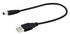 zdyCGTime 2.0 5.5x2.1mm 5 (28CM/11inch, 5.5x2.1mm)(2packs) USB A Male to DC Male Adapter Cable Volt DC Barrel Power