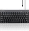 Perixx PERIBOARD-422 Wired USB-C Mini Keyboard, Black, US English Layout, USB Type C Connector
