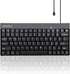 Perixx PERIBOARD-422 Wired USB-C Mini Keyboard, Black, US English Layout, USB Type C Connector