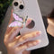 LSL Cute Butterfly Cell Phone Ring Holder 360° Rotation Metal Finger Stand for iPhone Samsung Galaxy