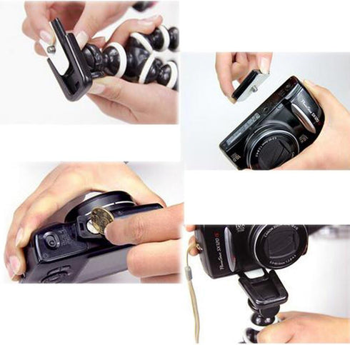 Octopus Camera Tripod, Walway Flexible Cell Phone Holder Stand with Quick-Release Plate for Smartphone/Camera/GoPro