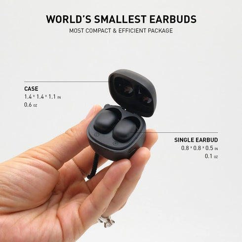Wireless Ear Buds for Small Ears, only 2.5g Light Weight, Mini Earbuds Cute Colors for Women & Kids Earbuds, Bluetooth 5.3, IPX6 Waterproof, Wireless Earphones for iPhone Android (Black)