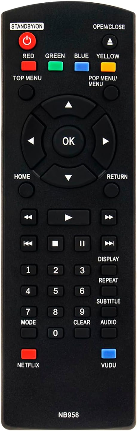 NB958UD NB958 Replacement Remote for Magnavox Blu-ray Disc DVD Player MBP5210 MBP5220F/F7
