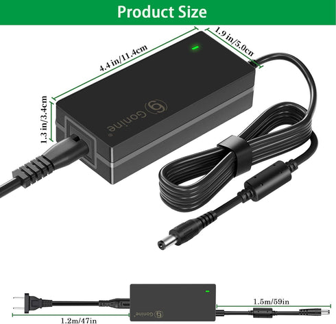 Gonine 24V 2.5A DC24V HM45C HW-F350, 24Volt 24Vdc 100-240V 24V 2.5A 8 Power Supply Adapter, fit for Samsung SoundBar