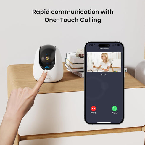 Tenda 2K Security Camera Indoor, WiFi 6 Pet Baby Camera for Home Security, Night Vision, Plug-in WiFi Camera