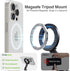 elitehood 360 1/4 180 Aluminum Magnetic Camera Phone Mount with Rotatable Cold Shoe Base, MagSafe iPhone Tripod Mount
