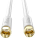 Postta Coaxial Cable (6 Feet), Triple Shielded Digital RG6 Antenna Cable with F-Male Connector Pin, White