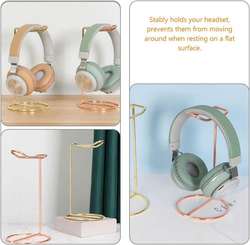 Simple Headphone Stand Iron, Headset Mount Holder, Gaming Headphone Stand for Table Top with Speaker Headband