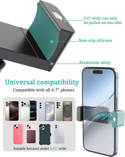 WISHCODE 16 Max/14/13/12, S24, 47" Stroller Phone Holder, Gooseneck Cell Phone Mount for Baby Stroller, Shopping Cart