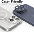 iPhone 15 / 15 Plus Camera Lens Protector, 2 Pack, Tempered Glass Screen Cover Film, Matte Alloy Metal, Black