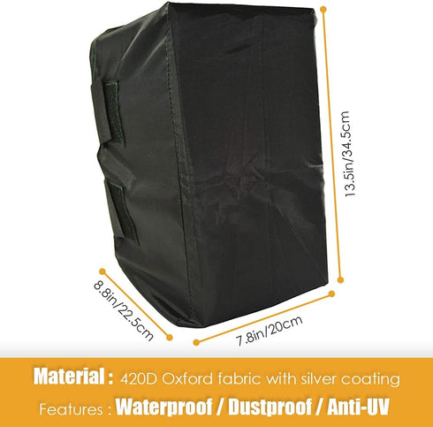 Outdoor Speaker Cover 2 Pack Bags, Waterproof Wall Mounted Speaker Protection with Windproof Elastic Cord
