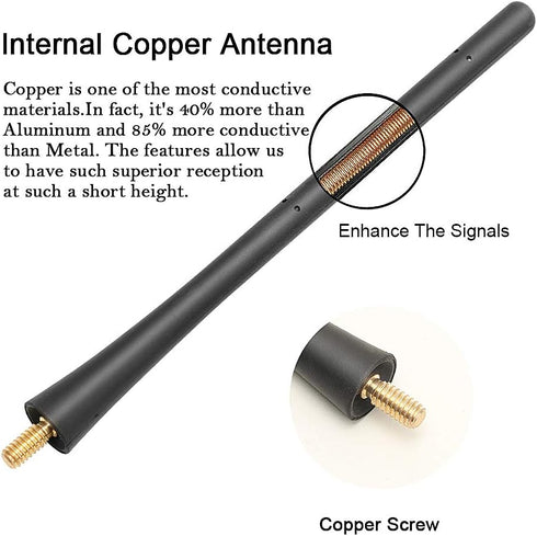 VOFONO Short Antenna Compatible with 2009-2025 Ford F-150 F-250 F-350 Bronco - 7 Inch Radio Antenna