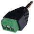 3.5mm Stereo TRS Male Plug to AV Screw Audio Balun Terminal, Solder-Free, Quick Screw Connection (4 Pack)