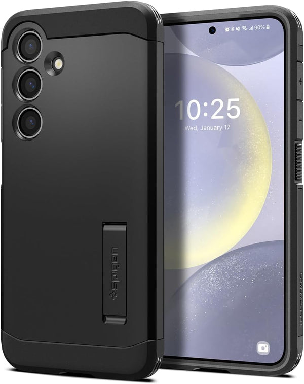 Spigen Tough Armor Case for Galaxy S24 Plus (2024), Kickstand, Military-Grade Protection - Black