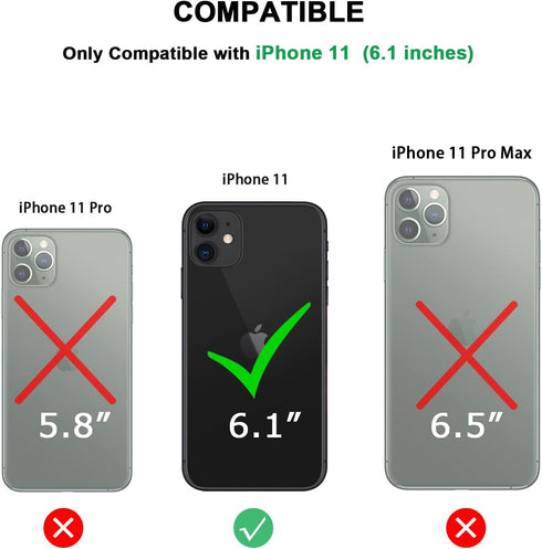 TENDLIN iPhone 11 Magnetic Case - Crystal Clear Hard Back, Soft Bumper, MagSafe Compatible, Protective (Green)