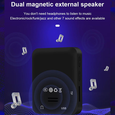 Zyyini MP3 5.0 1.77 Inch 64GB Player, Bluetooth Music Player, Portable HiFi Music Player FM Radio Recording EBook