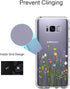 Unov Case for Galaxy S8, Clear Soft TPU Shock Absorption Slim Protective Back Cover with Floral Design (Flower Bouquet)