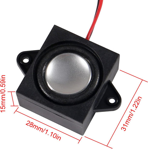 6pcs Speaker 3 Watt 8 Ohm Mini Speaker, Full-Range Cavity Advertising Machine Connector for Arduino