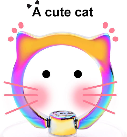 EI Sonador (2 Cat Phone Ring Holder Grip- Transparent Cell Phone Ring Stand Holder Clear Kickstand Finger Grip