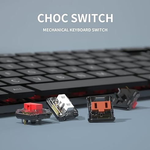 Kailh Choc 1350 and V2 Series Low Profile Mechanical Keyboard Switches Sample Pack, 20pcs