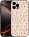 Shijh Tec Silicone Phone Case for iPhone 15, White Plants Wildflowers Salmon Beige Scratchproof