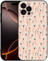 Shijh Tec Silicone Phone Case for iPhone 15, White Plants Wildflowers Salmon Beige Scratchproof