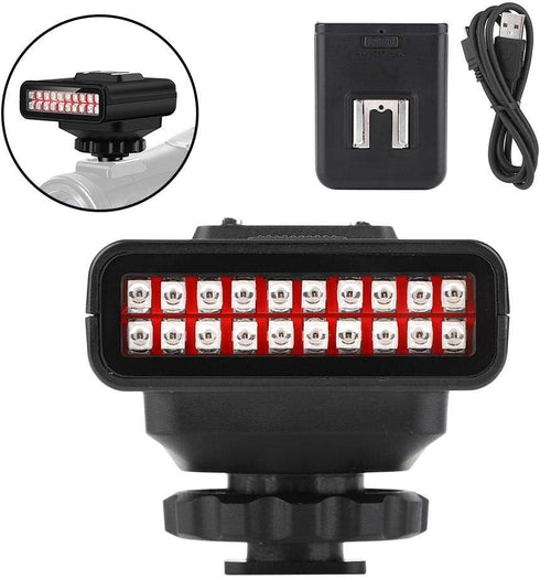 Portable Infrared Camera Night Vision Lamp, 20M LN-3 Double Row USB Charging Photography Night Vision Light